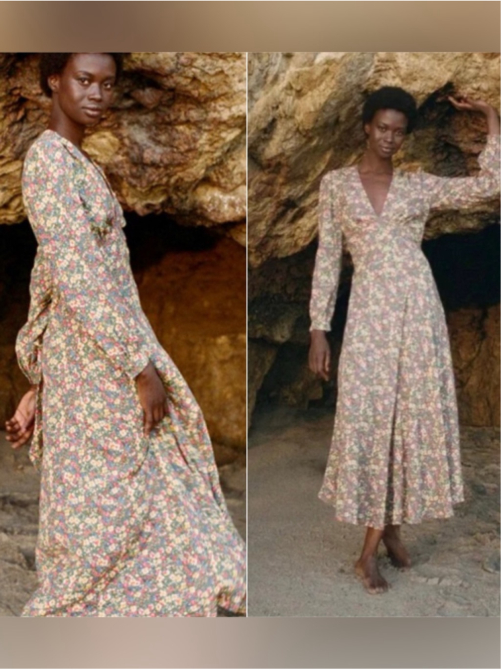 Doen Charleston Dress Long Green Valley Floral Long Sleeve XXL NWT - Picture 6 of 15
